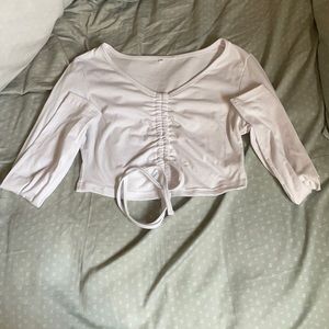 long sleeve crop top from shein